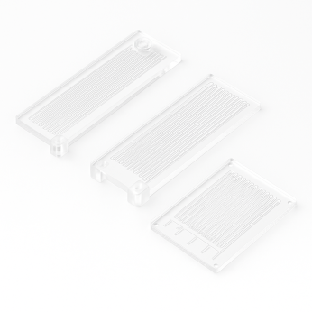 Cuvettes and Cells Custom Fabrication 285 (VCK09) Custom Cuvette Example, Flow Cell for Fluorescence Digestion, Micro Flow Channel