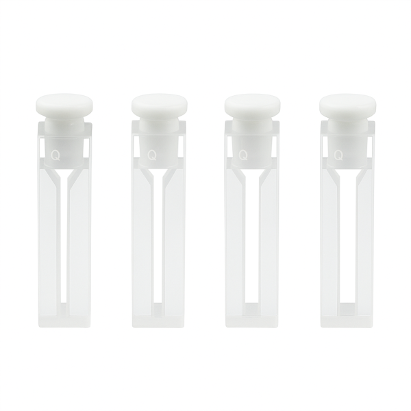 (VAPFS4) 1.4mL Semi-Micro Cuvette, PTFE Stopper, Fused, Width 4mm, 2 Windows - Image 3