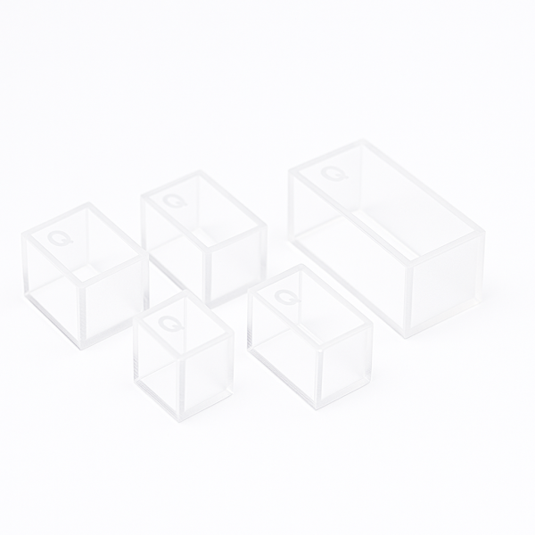 (VFOB17) 1.6mL Custom Cuvette, 17x12.5x13 mm, 4 Windows, Bonded, Lightpath 10.5/10 mm - Image 4