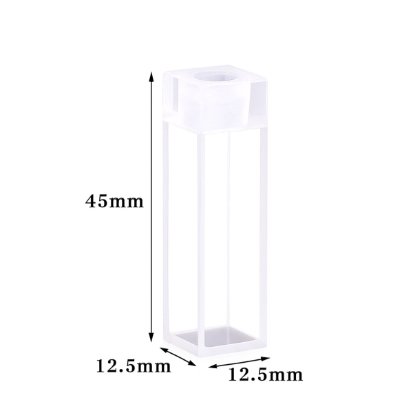 (VFPFI10) 3.5mL IR Cuvette with PTFE Stopper, 4 Windows, Fused, Lightpath 10mm - Image 4