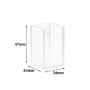 (VFOF47) 40mL Custom Cuvette, 47x34x34 mm, 4 Windows, Fused, Lightpath 30mm