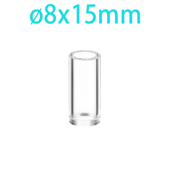 Cuvettes and Cells Custom Fabrication 268 (VROM8) 0.25mL Cell for Reflection Measurement, 8x15mm, Wall Thickness 1.5mm, Molded