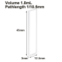 (VAOF18) 1.8ml Cuvette, Fused, Dual Lightpath 1mm or 10.5mm, 45x12.5x3 mm, 4 Windows