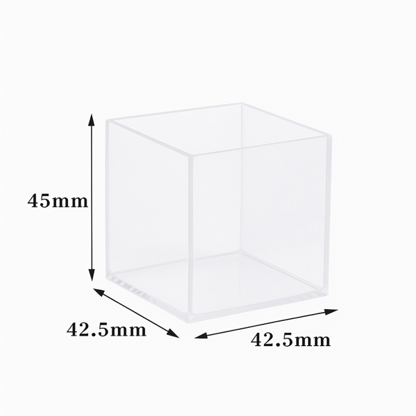 (VAFL40N) 70 mL Larg Cuvette, 2 Windows, No Cover, Fused, Lightpath 40mm, 45x42.5x42.5 mm