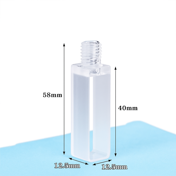 (VASM84) 3.5mL Standard Spectrometer Cuvette with Screw Cap, Molded, New, Lightpath 10mm - Image 2