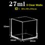 (V5ML30N) 27 mL Cuvette grande, 5 janelas, sem cobertura, Moldado, Lightpath 30mm, 32x34x34 mm