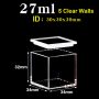(V5ML30Q) 27 mL stor kyvett, 5 fönster, kvartsskydd, gjuten, ljusbana 30 mm, 32x34x34 mm