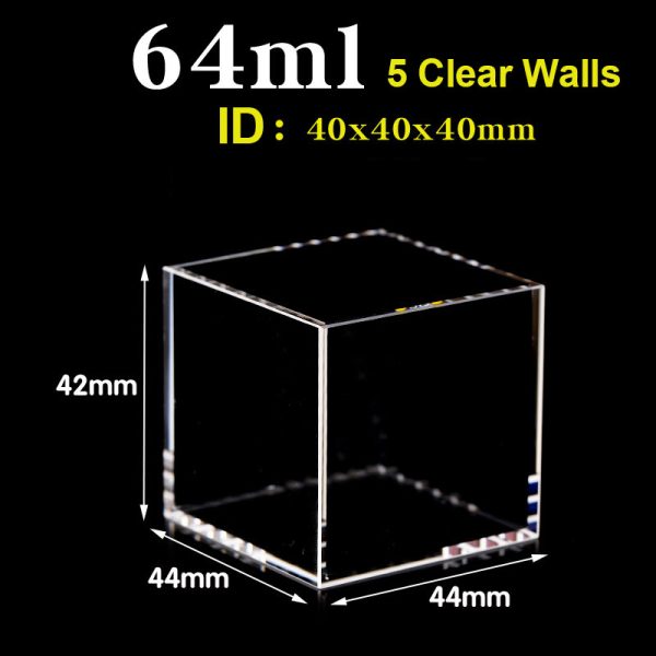 (V5ML40N) 64 mL Large Cuvette, 5 Windows, No Cover, Molded, Lightpath 40mm, 42x44x44 mm - Image 2