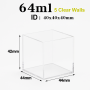 (V5ML40N) 64 mL Large Cuvette, 5 Windows, No Cover, Molded, Lightpath 40mm, 42x44x44 mm