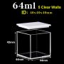 (V5ML40P) 64 mL Cuvette grande, 5 janelas, tampa PTFE, Moldado, Lightpath 40mm, 42x44x44 mm