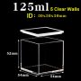 (V5ML50Q) 125 mL grote cuvette, 5 vensters, kwarts deksel, gegoten, lichtpad 50 mm, 52x54x54 mm