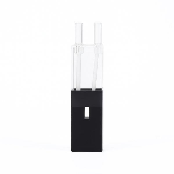 (VALB100) Microcubeta de 100 ul con tubos de vidrio, paso óptico de 10 mm, 2 ventanas, Z dim 15 mm