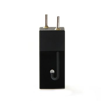 (VALB322) 32uL mikrokuvette med ind-/udløb af stålrør, vejlængde 10 mm, 2 vinduer, Z dim 15 mm