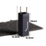 (VALB324) Cubeta de 32 uL con conectores de acero de entrada/salida, paso óptico de 10 mm, 2 ventanas, Z dim 8,5 mm