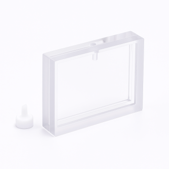 Cuvettes and Cells Custom Fabrication 118 (VALB350) 350μl Absorption Cuvette with Stopper, Molded, Lightpath 1mm, 2 Clear Windows