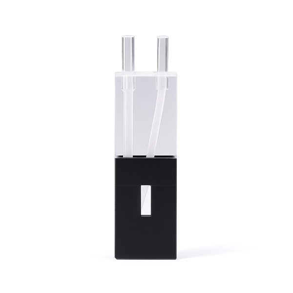(VALB400) Micro cuvetta da 400 ul con tubo di vetro, lunghezza del percorso 10 mm, 2 finestre, Z dim 15 mm