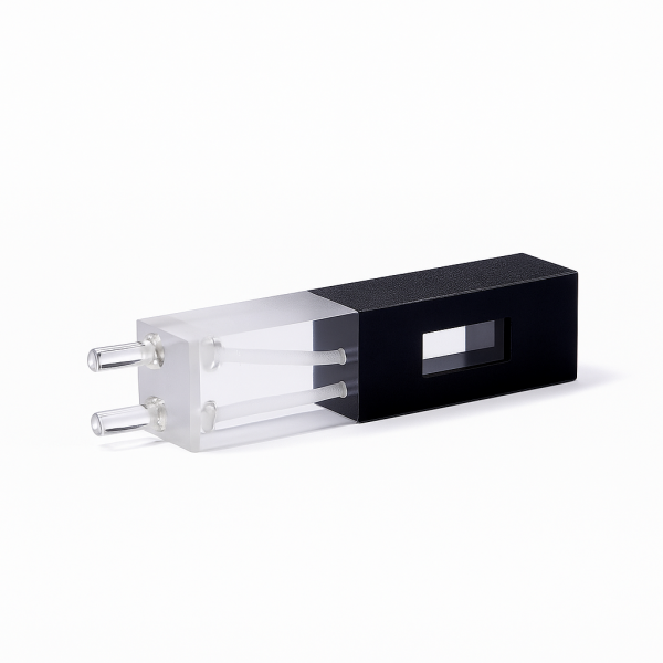 (VALB400) 400uL Micro Cuvette with Glass Tubed, Pathlength 10mm, 2 Windows, Z dim 15mm - Image 3