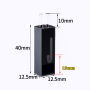 (VALB48) Microcubeta de 48 uL con tubos de vidrio, paso óptico de 10 mm, 2 ventanas, Z dim 15 mm