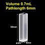 (VAOB07) 0,7 ml Absorptionskyvett, Bonded, Lightpath 6mm, 30x6x8 mm, 2 Clear Windows