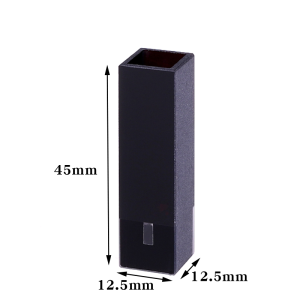 (VAOB100) 100uL Sub Micro Absorption Cuvette, All Black, Bonded, 2 Windows