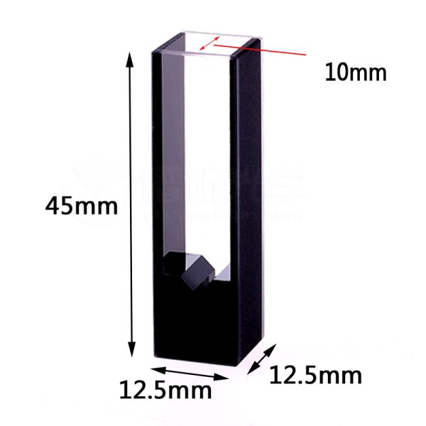 (VAOB20B) 20uL Sub Micro Absorption Cuvette, Semi Black, Bonded, 2 Windows, Z dim 8.5mm - Image 2