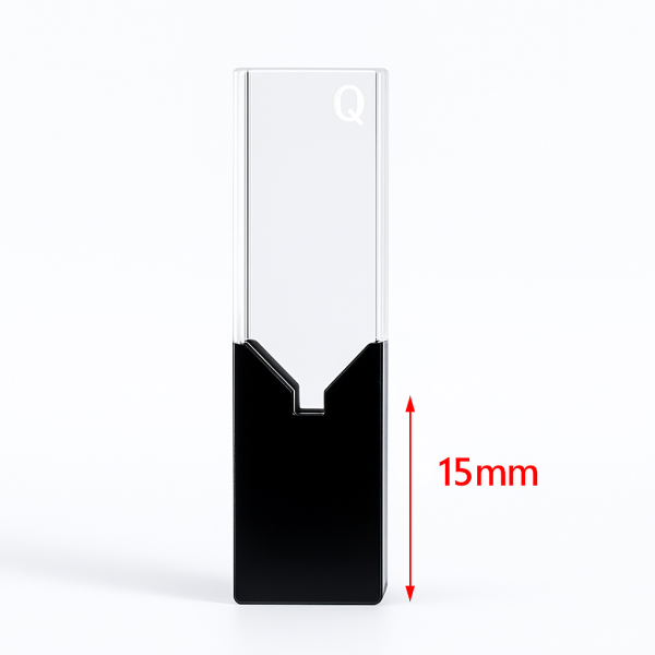 (VAOB50) Cuvetta sub micro assorbimento da 50 ul, completamente nera, incollata, 2 finestre