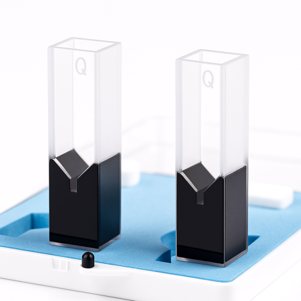 (VAOB50) 50uL Sub Micro Absorption Cuvette, All Black, Bonded, 2 Windows - Image 3