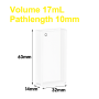 (VAOF17) 17ml Absorption Cuvette, Fused, Lightpath 10mm, 63x32x14 mm, 2 Clear Windows