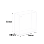 (VFOF25) 50mL Large Cuvette, Fused, Lightpath 20mm or 50mm, 4 Windows, 52x54x24 mm