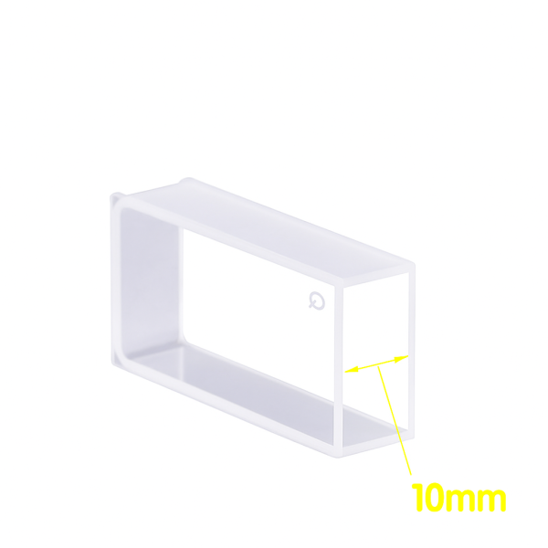 (VAOF20B) 7mL Macro Window Clear Cuvette, Fused, Lightpath 10mm, 45x22.5x12.5 mm - Image 2
