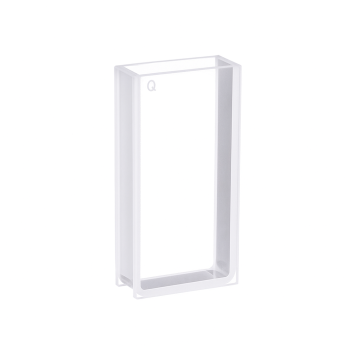 (VAOF20B) 7mL Macro Window Clear Cuvette, Fused, Lightpath 10mm, 45×22.5×12.5 mm