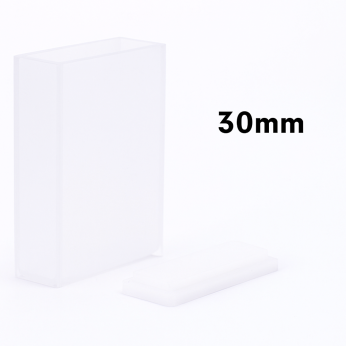 (VAOF30) 10,5 mL standardabsorptionskyvett med PTFE-lock, smält, ljusväg 30 mm