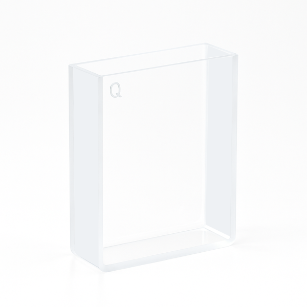 (VAOF40B) Cuvette transparente à fenêtre macro de 14 ml, fusionnée, trajet optique 40 mm, 45 x 42,5 x 12,5 mm