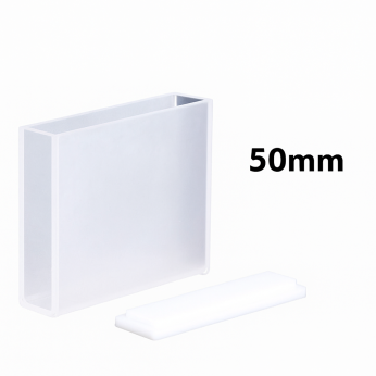 (VAOF50) 17,5 mL standardabsorptionskyvett med PTFE-lock, smält, ljusväg 50 mm