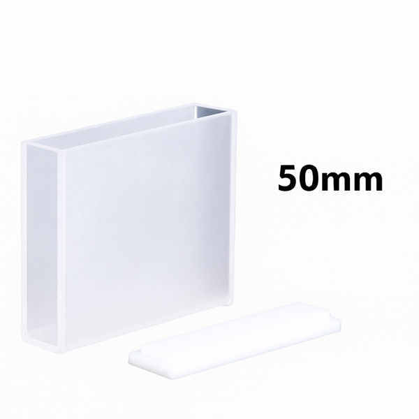 (VAOF50) 17,5 mL standardabsorptionskyvett med PTFE-lock, smält, ljusväg 50 mm