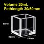 (VAOF200) Κουβέτα φθορισμού 20ml, Fused, Dual Lightpath 20/ 50mm, 23x55x25 mm, 4 Clear Windows