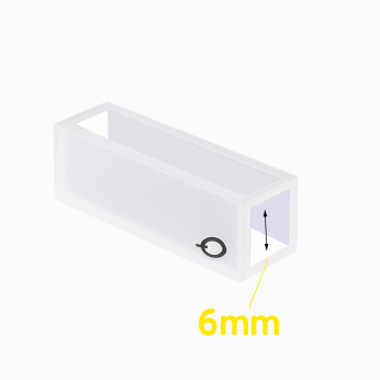 (VAOF8) Erba Cuvette, 0.54mL Cuvette Ionsúite, 27x8x7mm, 2 Windows, Lightpath 6mm