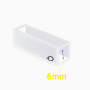 (VAOF8) Erba-cuvette, 0,54 ml absorptiecuvette, 27x8x7 mm, 2 vensters, lichtpad 6 mm