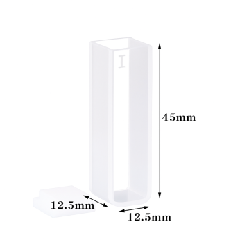 (VAOFI10) 3.5mL IR Cuvette with PTFE Lid, Fused, Round Base, Lightpath 10mm