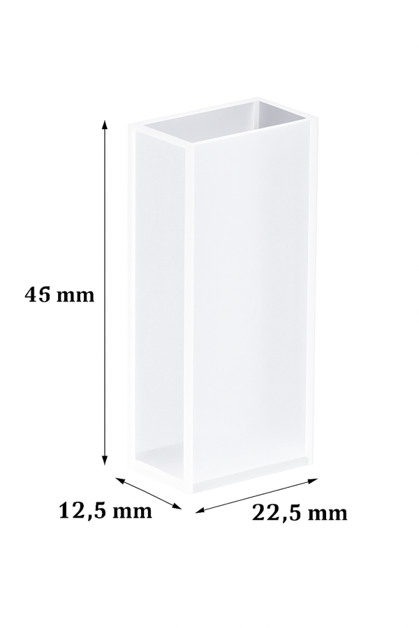 (VAOFI20) Κυβέτα υπερύθρων 7 mL με καπάκι PTFE, Fused, Στρογγυλή βάση, Lightpath 20mm