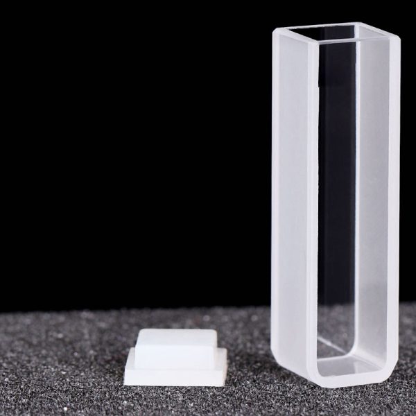 (VAOFIB) 3.5mL Absorption Cuvette with PTFE Lid, Fused, Round Base, Lightpath 10mm - Image 3