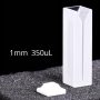(VAOFS1) 0,35 ml puolimikrokyvetti, PTFE-kansi, sulatettu, leveys 1 mm, 2 ikkunaa