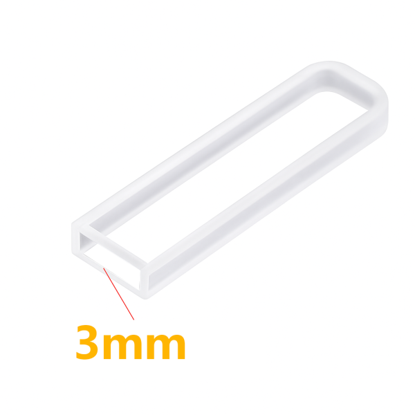 (VAOM3) Cuvette de absorção de 1,05mL com tampa PTFE, Moldado, Base Redonda, Lightpath 3mm