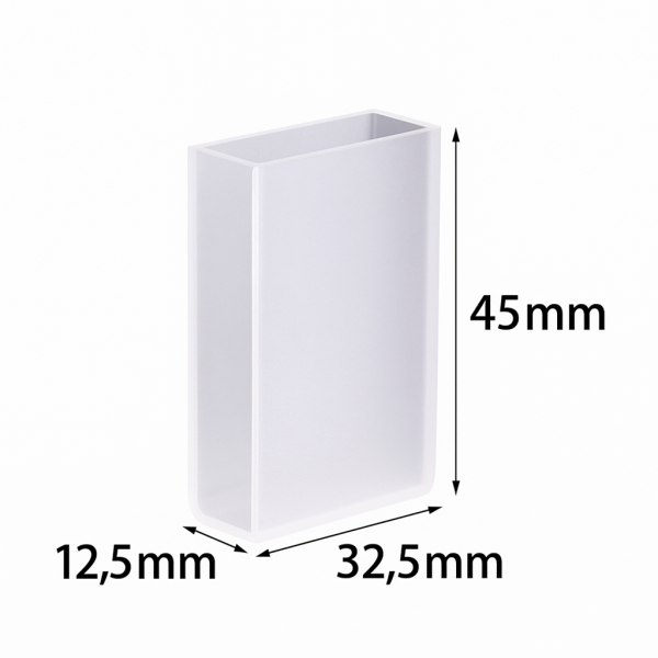 (VAOM30) 10.5mL Standard Absorption Cuvette with PTFE Lid, Molded, Lightpath 30mm - Image 4