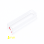 (VAOM5) Cuvette de absorção de 1,75 mL com tampa PTFE, Moldado, Base Redonda, Lightpath 5mm