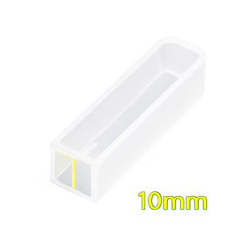 (VAOMI10) 3.5mL IR Cuvette com Tampa PTFE, Moldado, Base Redonda, Lightpath 10mm