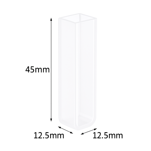(VAOMK) 3.5mL Absorption Cuvette with PTFE Lid, Molded, Round Base, Lightpath 10mm - Image 4