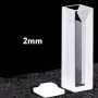 (VAOMS2) 0.7mL Semi-Micro Cuvette, Tampa PTFE, Moldado, Largura 2mm, 2 Janelas