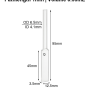 (VAOMT06) Cellule de 0,35 ml avec tube de quartz, diamètre extérieur du tube 6,5 mm, hauteur 95 mm, 2 fenêtres, trajet optique 1 mm