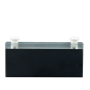 (VAPB100M) Standaard absorptiecuvette van 7 ml met 2 PTFE-stoppen, gebonden, breedte 2 mm, lichtpad 100 mm